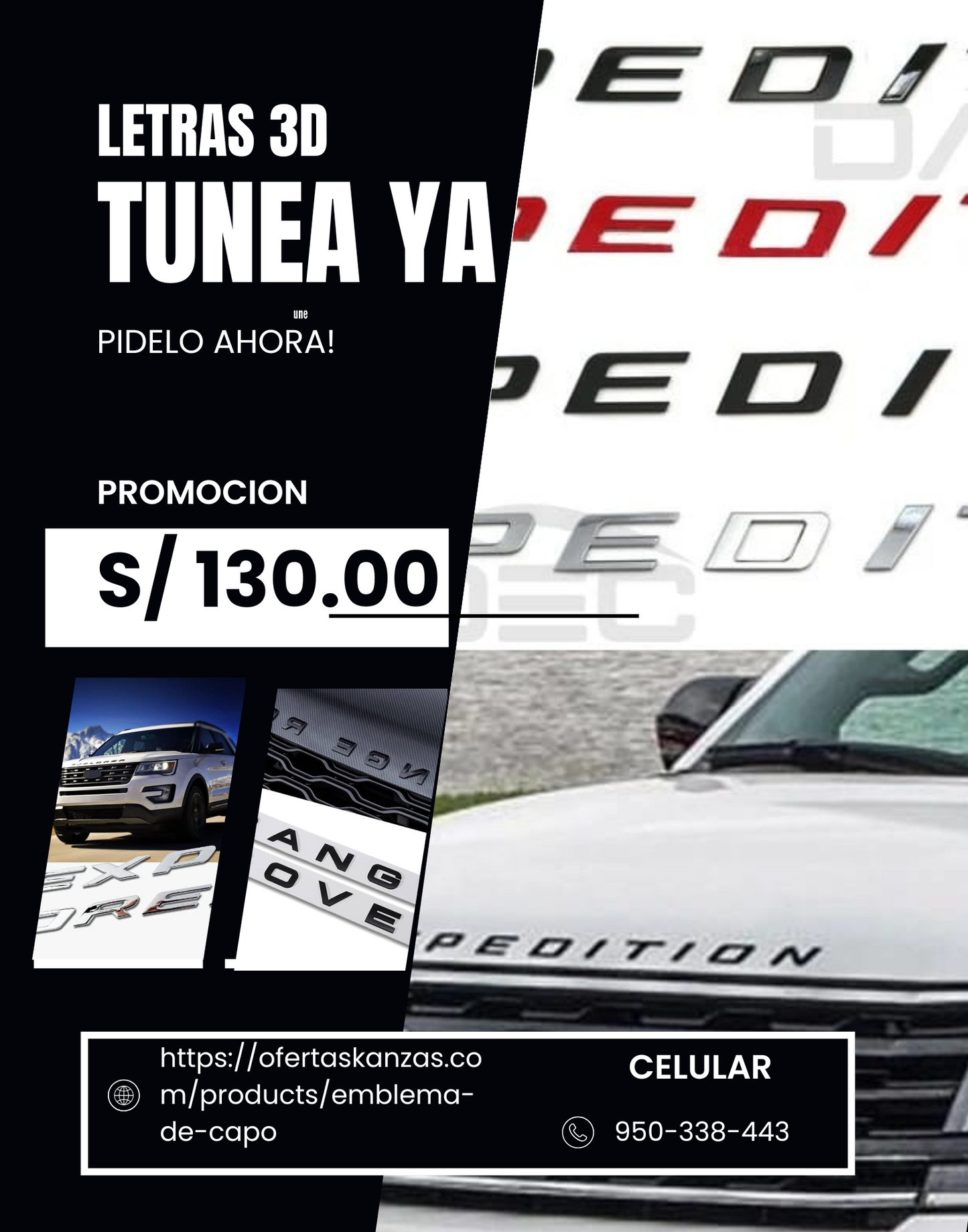 LETRAS 3D™ DE CAPO DELANTERO ⭐⭐⭐⭐⭐