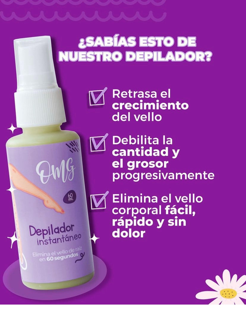 SPRAY DEPILATORIO OMG ™ ⭐⭐⭐⭐⭐ ELIMINA EL BELLO EN 60 SEGUNDOS