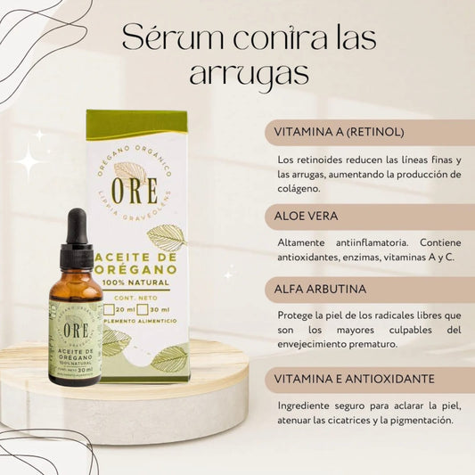 ACEITE DE OREGANO ORE ™ ⭐⭐⭐⭐⭐ ANTIARRUGAS - LINEAS DE EXPRESION - OJERAS