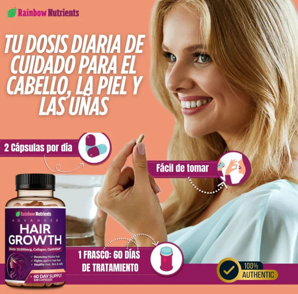 HAIR GEOWTH™ ⭐⭐⭐⭐⭐ CAPSULAS PARA EL CRECIMIENTO DEL CABELLO