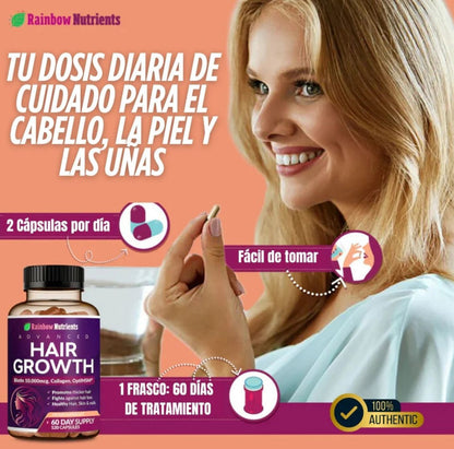 HAIR GEOWTH™ ⭐⭐⭐⭐⭐ CAPSULAS PARA EL CRECIMIENTO DEL CABELLO